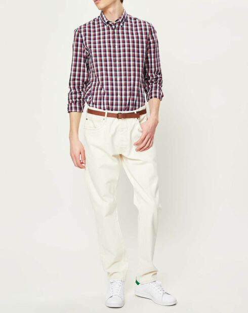 Chemise ajustée Finnley Cedar à carreaux bleu/blanc/rouge