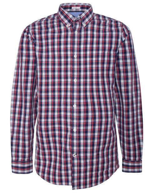 Chemise ajustée Finnley Cedar à carreaux bleu/blanc/rouge