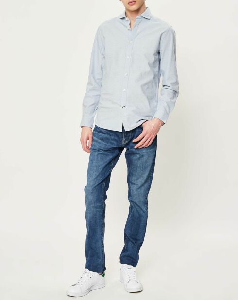 Chemise ajustée Jake Dobby End on End bleu clair