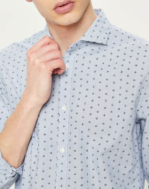 Chemise ajustée Andrewi à motifs bleue