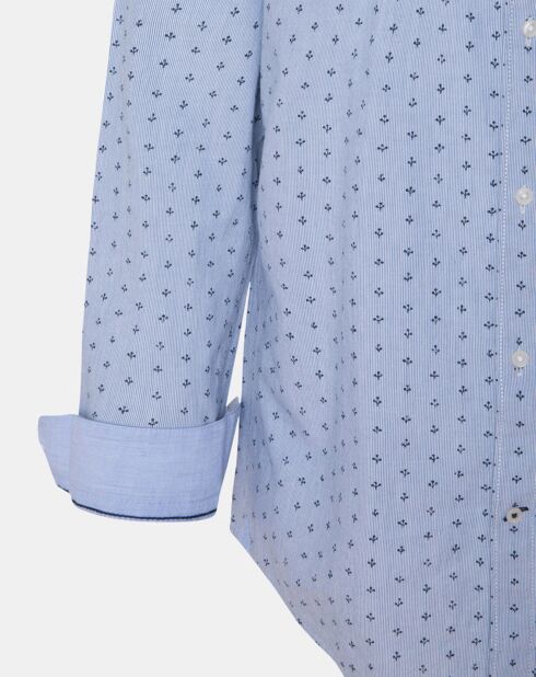 Chemise ajustée Andrewi à motifs bleue