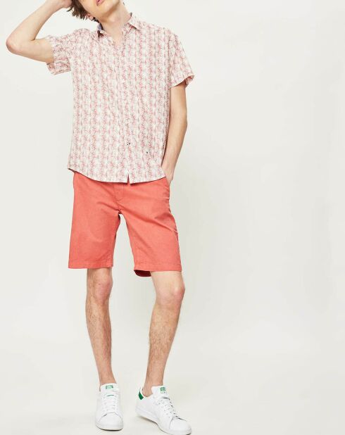 Rechte Lincoln blouse met roze bloemenprint