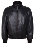 Blouson en Cuir d'Agneau Freddie Lamb Trendy noir