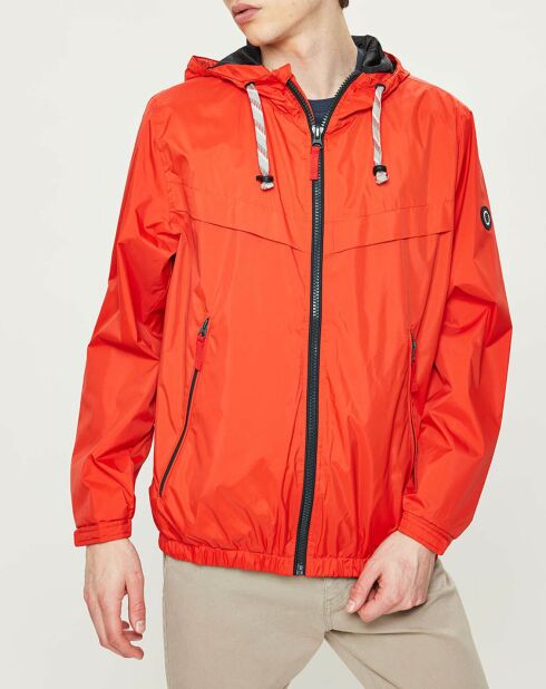 Blouson à capuche David rouge