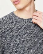 Pull en Laine mélangée Steve Yarn bleu foncé