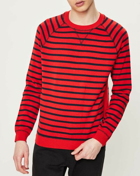 Pull Mark rayé rouge