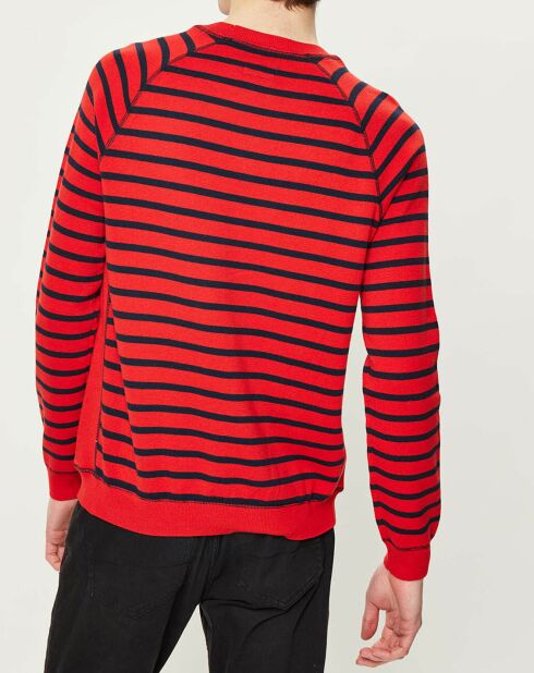 Pull Mark rayé rouge