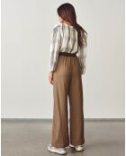 Pantalon flare Vick marron