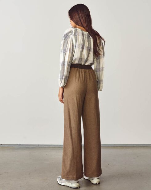 Pantalon flare Vick marron