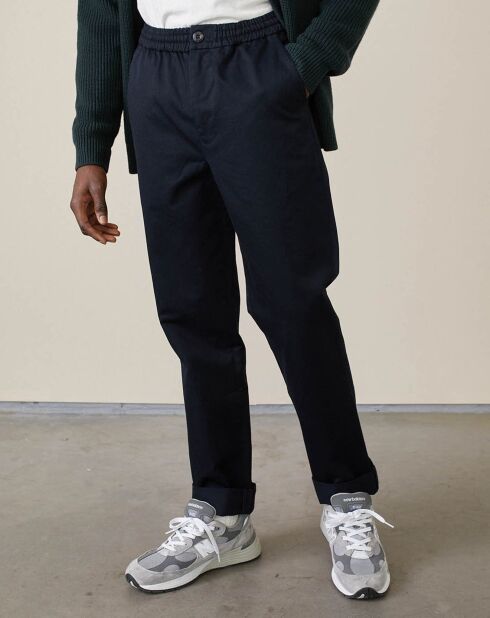 Pantalon chino slim Jory marine