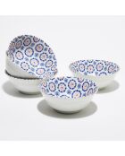 5 Bols à riz en Porcelaine japonaise rose/bleu - D.16 cm