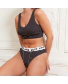 Ensemble Soutien-gorge & Tanga Jade anthracite