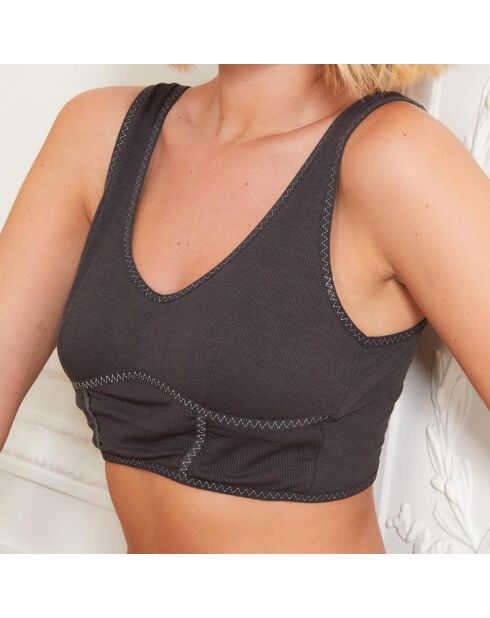 Ensemble Soutien-gorge & Tanga Jade anthracite