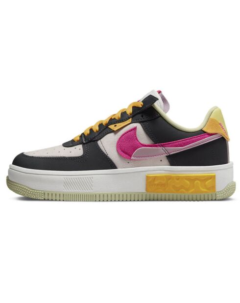 Baskets en Cuir Air Force 1 Fontanka noir/blanc/jaune