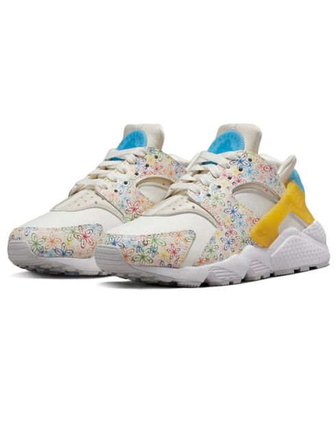 Baskets en Cuir Air Huarache Run blanc/multicolore