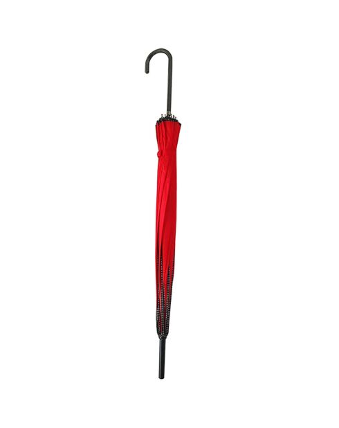 Parapluie pagode avec bordure detaillée - Ouverture manuelle rouge