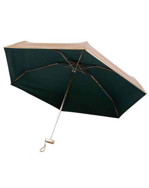 Mini opvouwbare paraplu - Handmatig te openen - Ultralicht en compact groen/goud