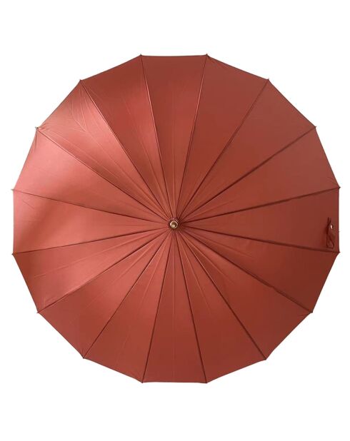 Parapluie long - Ouverture automatique rouge brique