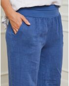 Pantalon 100% Lin Eliana indigo