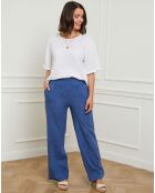 Pantalon 100% Lin Eliana indigo