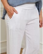 Pantalon 100% Lin Eliana blanc