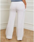 Pantalon 100% Lin Eliana blanc