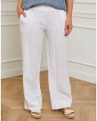 Pantalon 100% Lin Eliana blanc