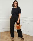 Pantalon 100% Lin Eliana noir