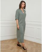 Robe 100% Lin Deby kaki