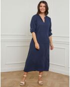 Robe 100% Lin Sarah marine