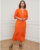 Robe 100% Lin Sarah orange