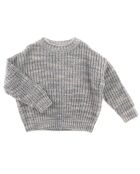 Pull épais en Maille mélangée Maelia chiné gris clair