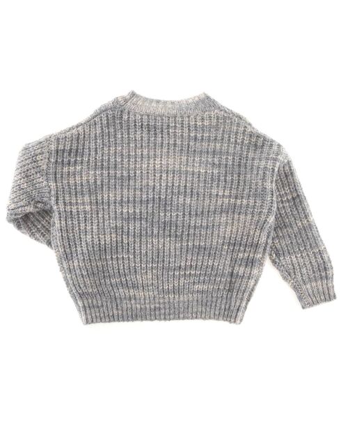 Pull épais en Maille mélangée Maelia chiné gris clair