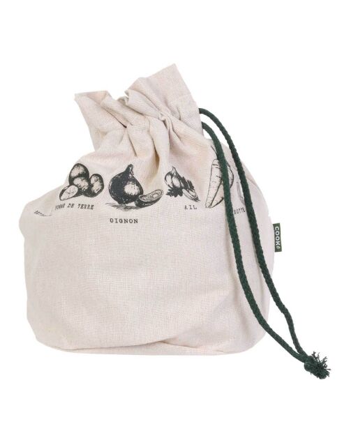 Sac de conservation réutilisable blanc - 19x19x26.5 cm