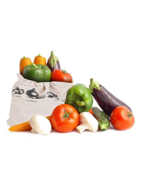 Bolsa de almacenamiento reutilizable blanca - 19 x 19 x 26,5 cm