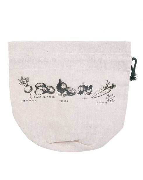 Bolsa de almacenamiento reutilizable blanca - 19 x 19 x 26,5 cm