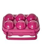 Scatola da trasporto per 6 uova in colori casuali - 16x7x16 cm