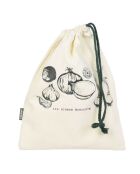 Sac de conservation réutilisable ivoire/noir - 21x26.5 cm
