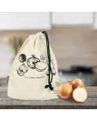 Sac de conservation réutilisable ivoire/noir - 21x26.5 cm