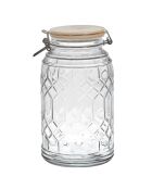 Bocal de conservation couvercle bambou transparent - 2.3 L