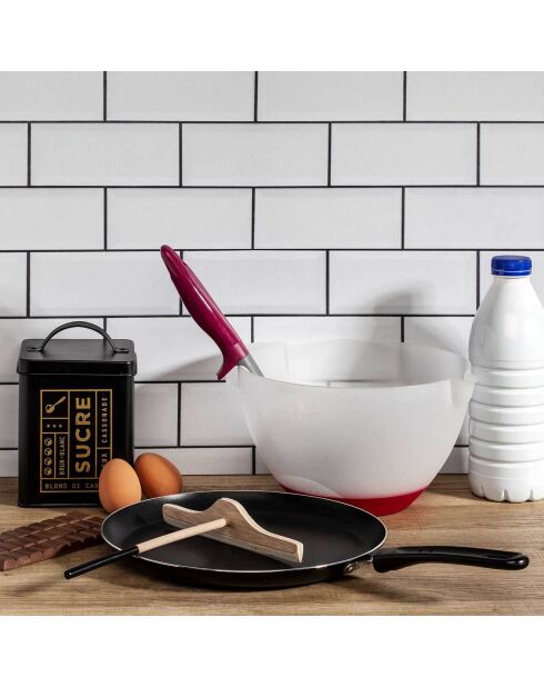 Crépière induction noir/blanc - D.26 cm