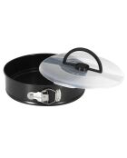 Moule pâtisserie rond charniere couvercle gris - D.28 cm