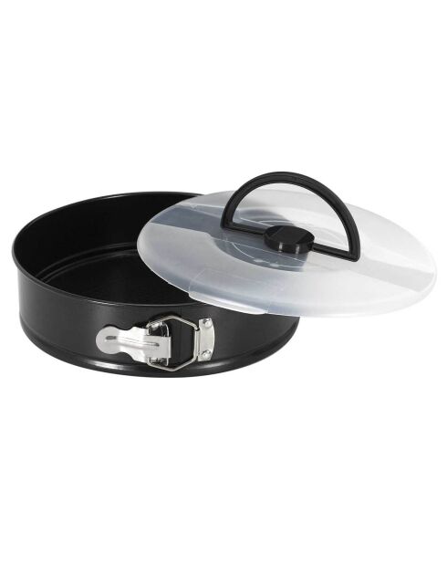 Moule pâtisserie rond charniere couvercle gris - D.28 cm