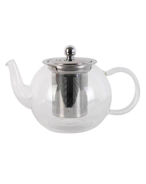 Théière verre infuseur transparent/inox - 70 cl