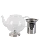 Théière verre infuseur transparent/inox - 70 cl