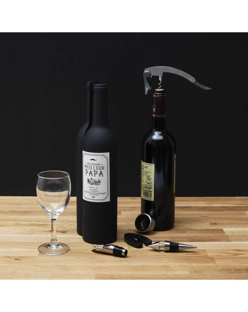 Zwarte wijndoos - 5 stuks