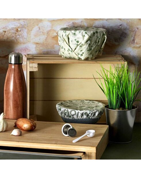 Emballage alimentaire cire abeille rouleau coloris aléatoire - 1 m