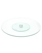 Plateau en verre tournant transparent - 45.5x45.5 cm