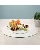Plateau en verre tournant transparent - 45.5x45.5 cm