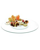 Plateau en verre tournant transparent - 45.5x45.5 cm
